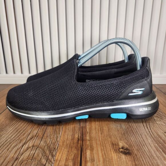 Skechers Ultra Go Walk 5 Womens Size 8 Black Mesh Relaxed Sport Air Cooled Shoes - Picture 3 of 10
